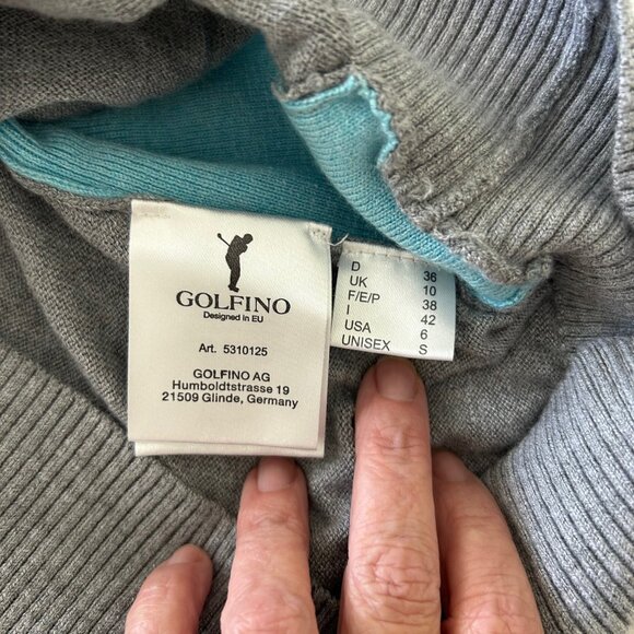 Golfino Women’s 1/4 Zip Pullover Sweater Wool Blend Gray Golf Athleisure Size 6 - Picture 5 of 7